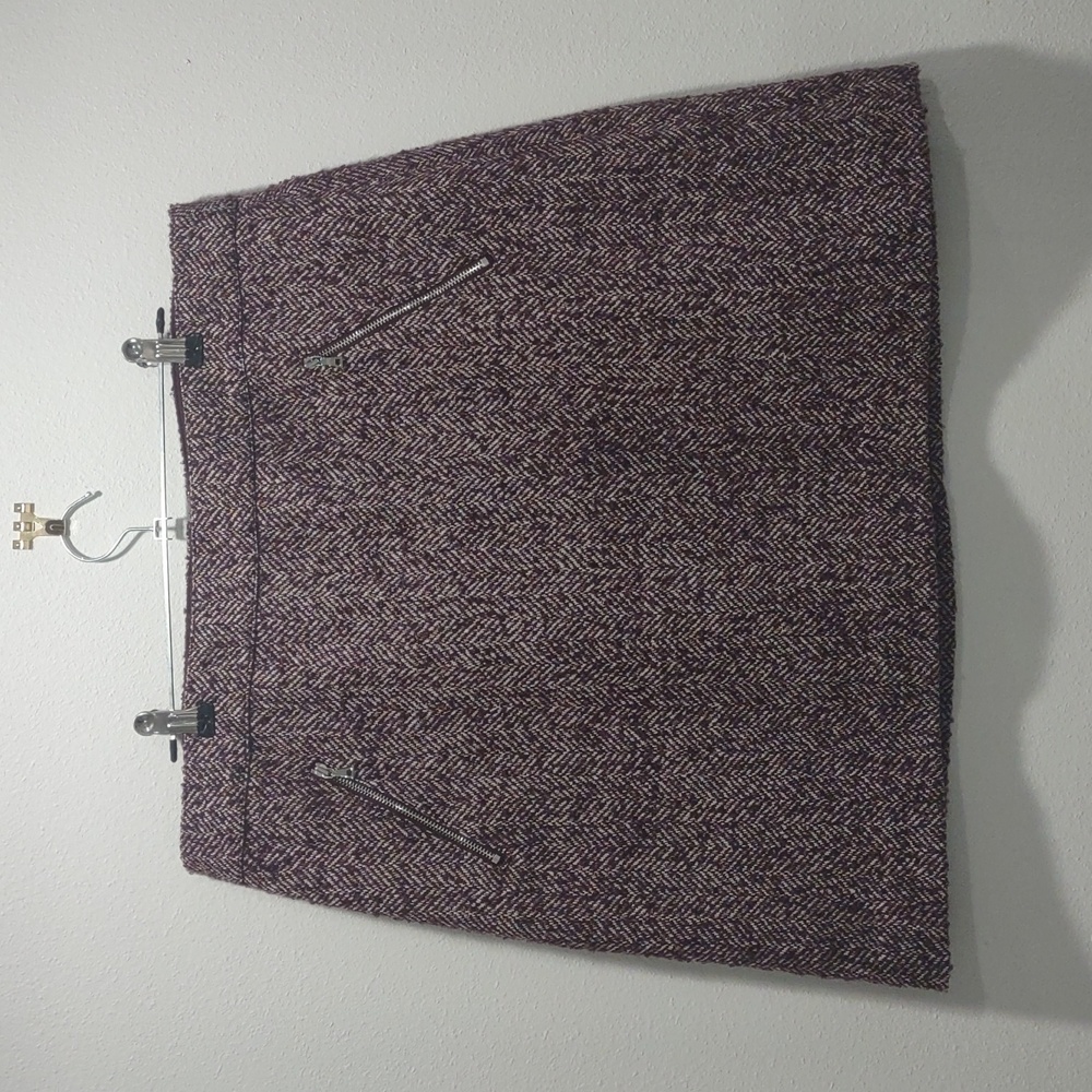 LOFT Purple Tweed Mini Skirt Size 12